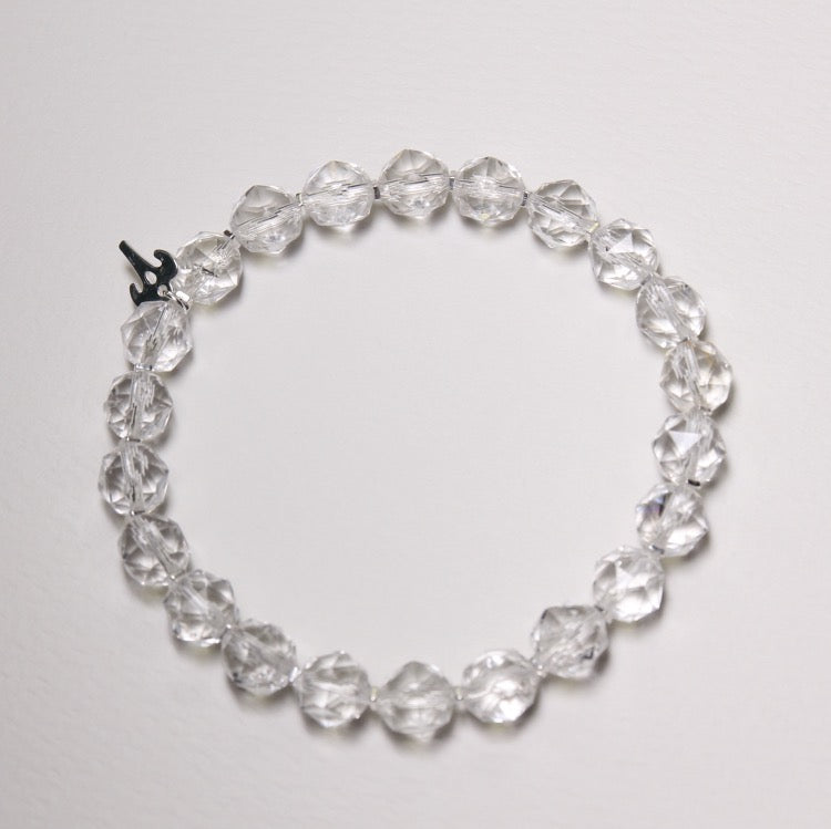 Clarity Metal Energy - Personalized Zodiac Bracelet with Clear Quartz & Sterling Silver"
