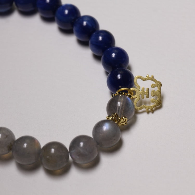 Ocean Harmony – Personalize Zodiac Bracelet with Blue Kyanite, Moonstone & Aquamarine