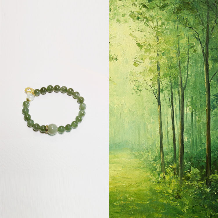 Vitality - Wood Element Premium Hetian Jade + Zodiac + Chinese Zodiac Personalize Bracelet