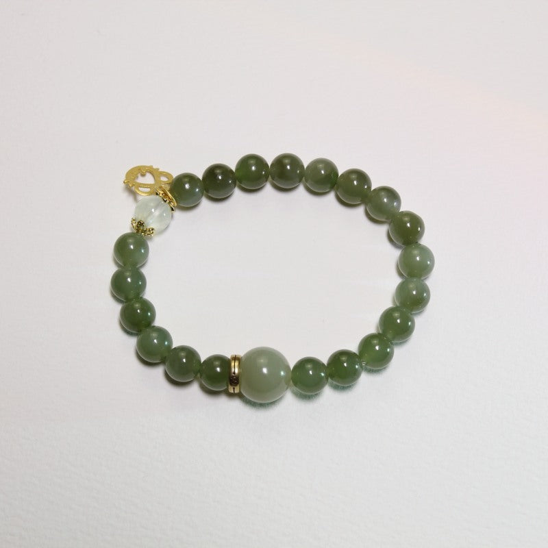 Vitality - Wood Element Premium Hetian Jade + Zodiac + Chinese Zodiac Personalize Bracelet