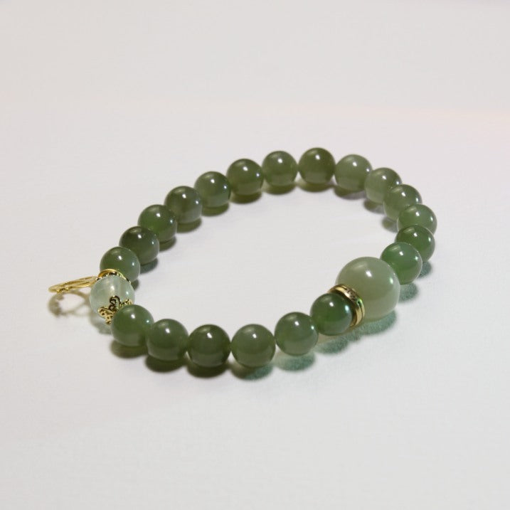 Vitality - Wood Element Premium Hetian Jade + Zodiac + Chinese Zodiac Personalize Bracelet