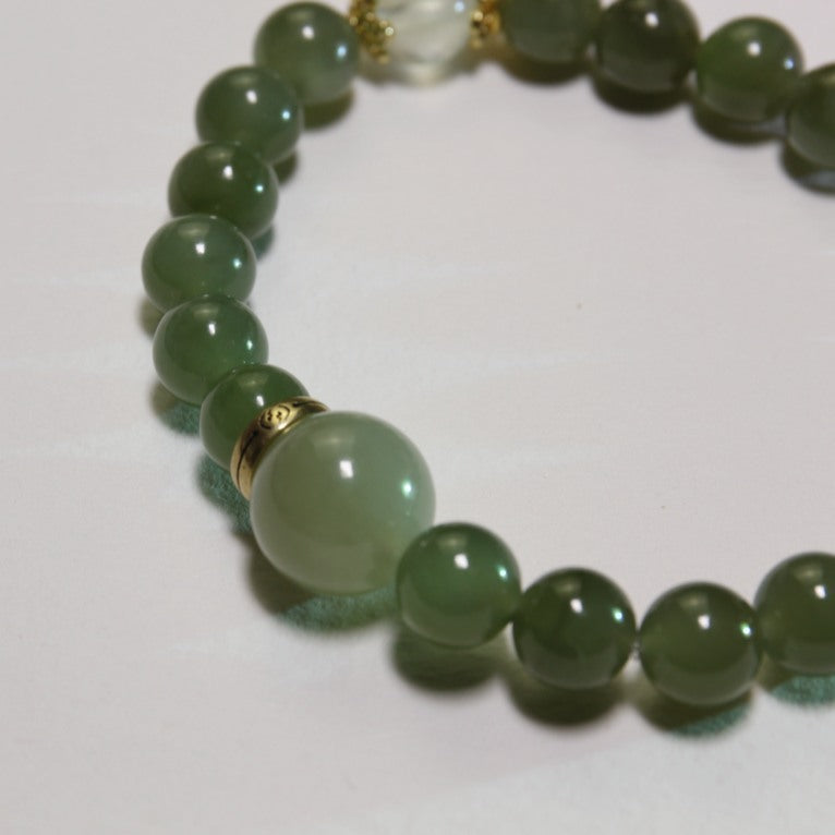 Vitality - Wood Element Premium Hetian Jade + Zodiac + Chinese Zodiac Personalize Bracelet