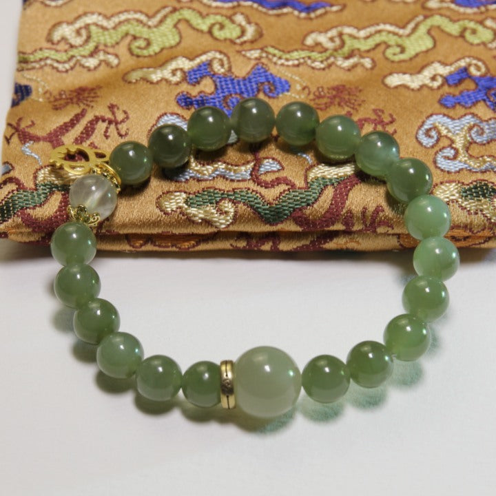 Vitality - Wood Element Premium Hetian Jade + Zodiac + Chinese Zodiac Personalize Bracelet
