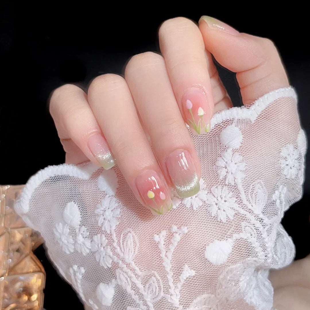 Beautiful Summer Short Press On Nails