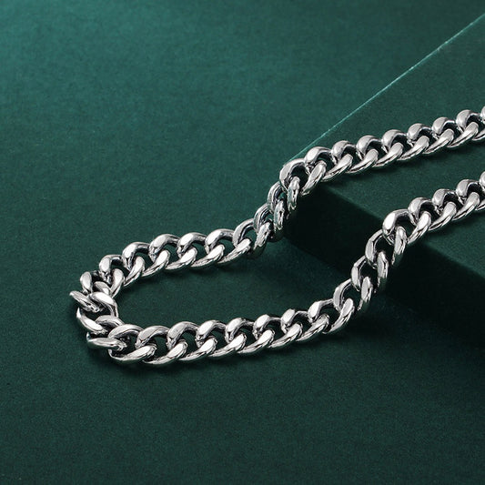 5mm Cuban Link Chain S925 Sterling Silver Necklace