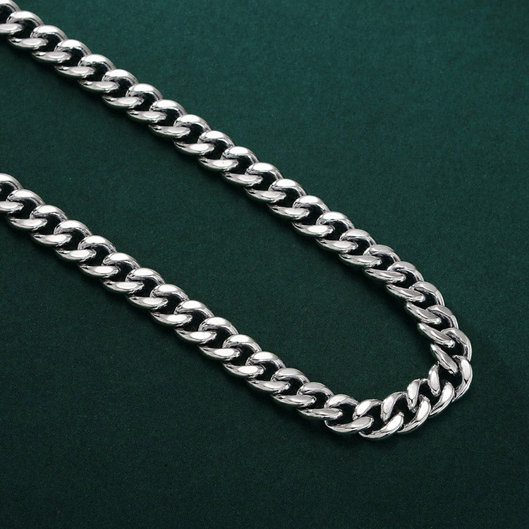 5mm Cuban Link Chain S925 Sterling Silver Necklace