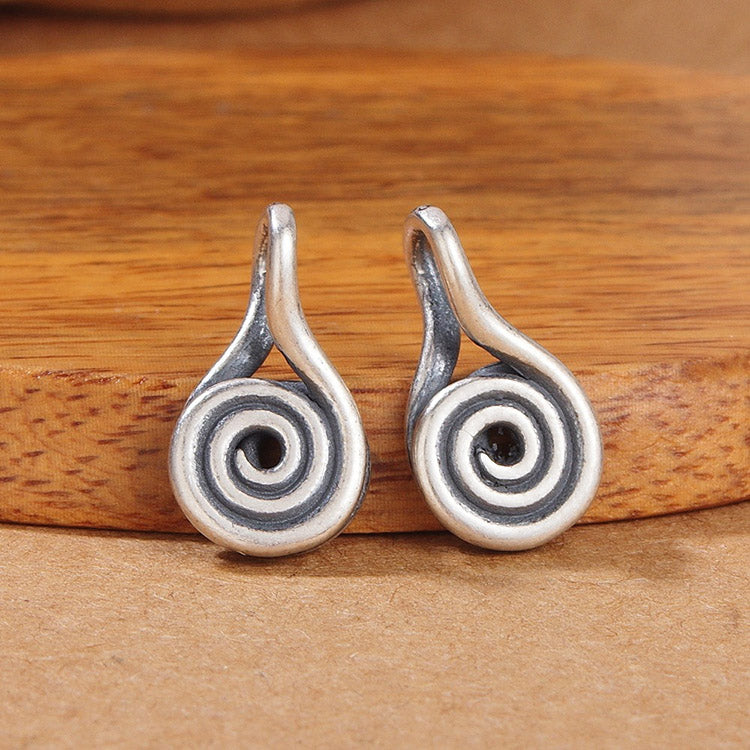 Handcrafted Spiral S925 Sterling Silver Pendant