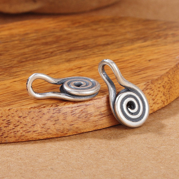 Handcrafted Spiral S925 Sterling Silver Pendant