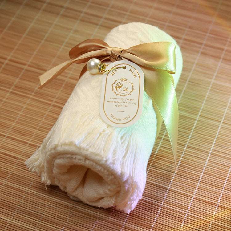 Gift Box with 2 Cold Process Handmade Soaps and 1 Cotton Fringe Towel