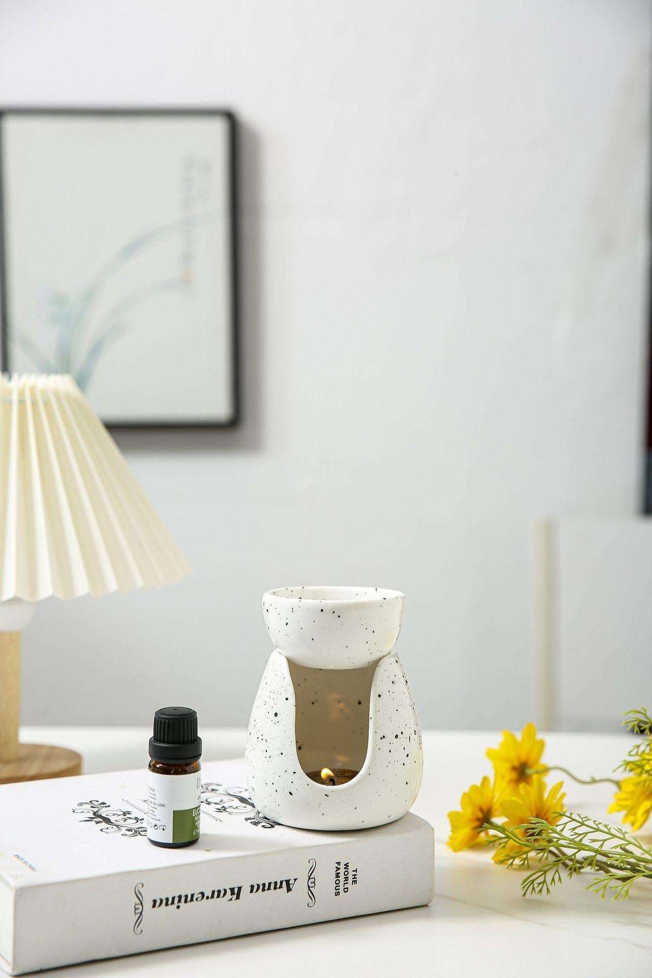 Porcelain Ceramic Candle Holder Essential Oil Diffuser Incense Burner