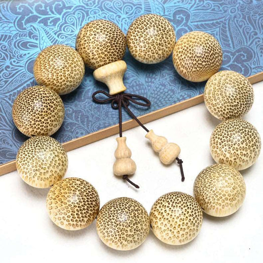 Handcraft China Dragon Blood Golden Silk Bamboo Beads Bracelet for both Men and Women