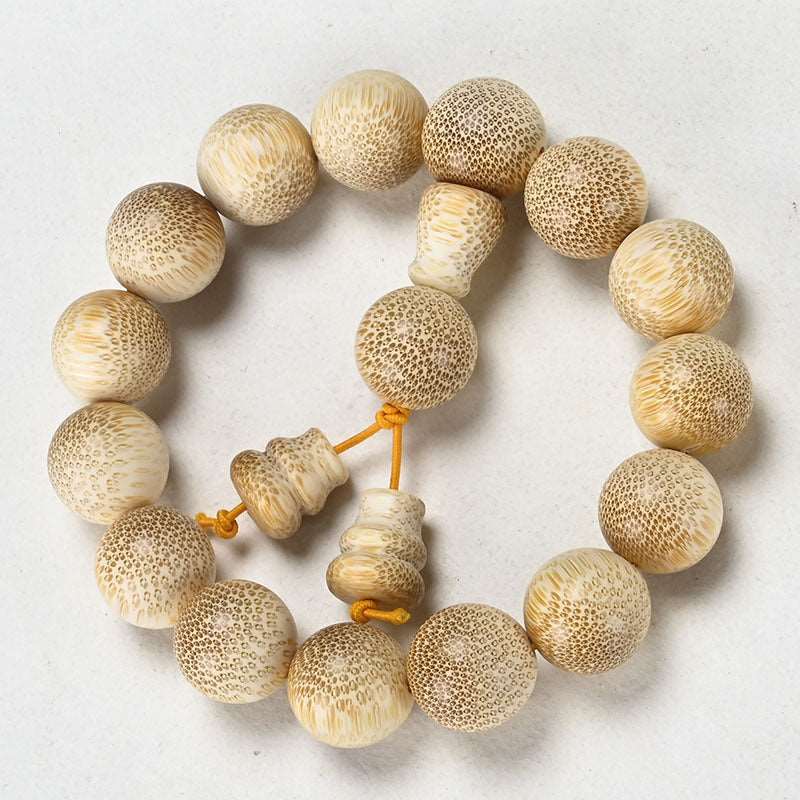 Handcraft China Dragon Blood Golden Silk Bamboo Beads Bracelet for both Men and Women