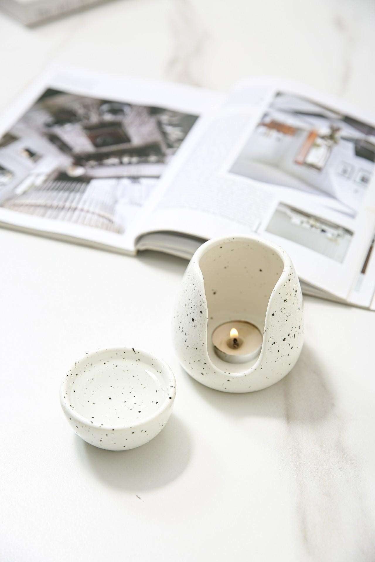 Porcelain Ceramic Candle Holder Essential Oil Diffuser Incense Burner