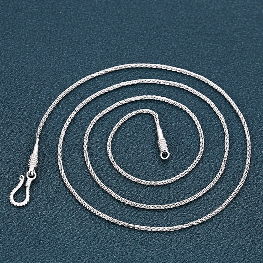 Handcrafted Twine S925 Sterling Silver Necklace