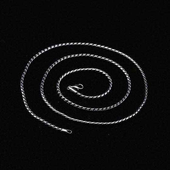 Handcrafted Twisted S925 Sterling Silver Necklace