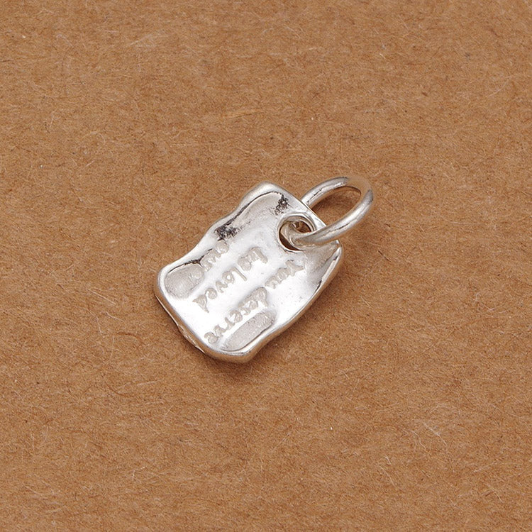 Handcrafted You Deserve Be Loved S925 Sterling Silver Little Pendant
