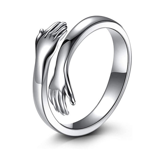 S925 Sterling Silver Hug Ring