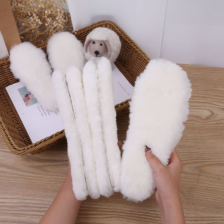 Australian Sheepskin Insoles Thick and Supper Warm Wool Insoles for Children Women Men 1 pcs