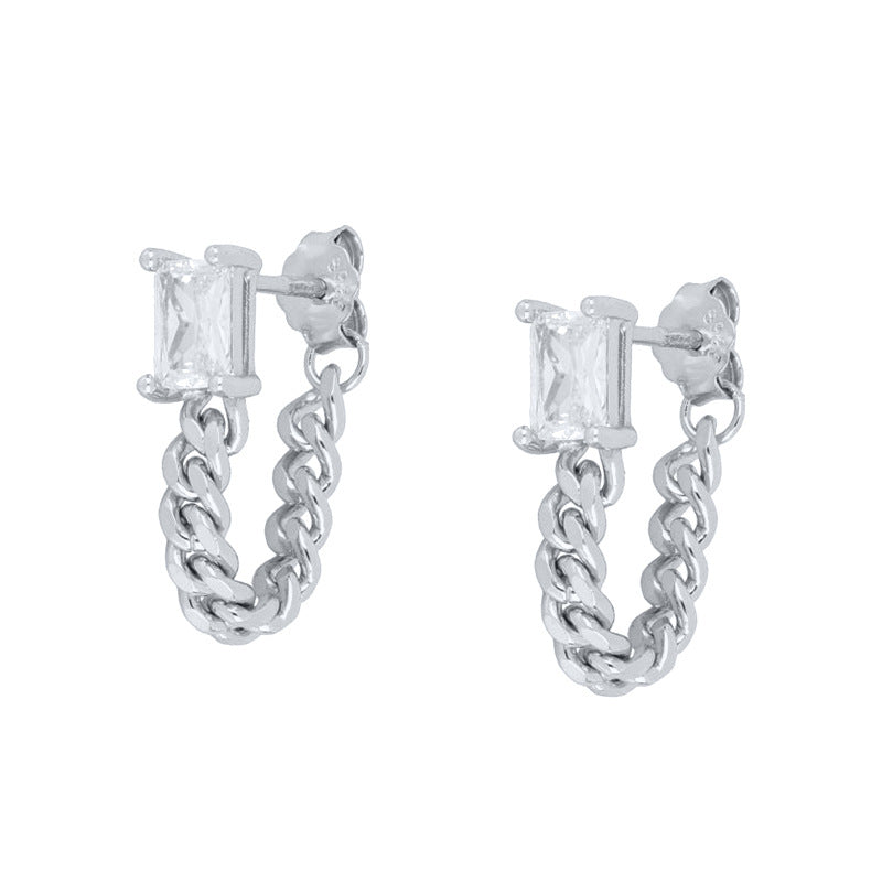 2 Pairs of S925 Silver Sterling Ins Earring for Women