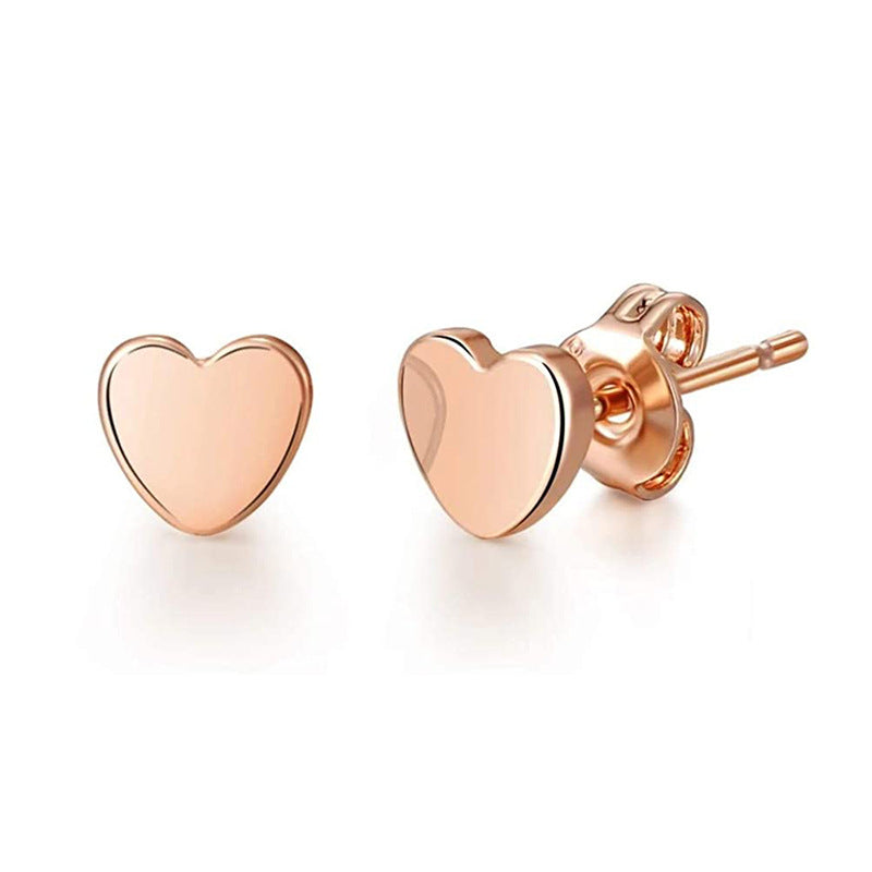 S925 Silver Earrings Unisex Earrings Heart Shape Earrings Studs